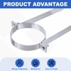 PATIKIL 6 Inch B Vent Wall Strap, 2 Pack Galvanized