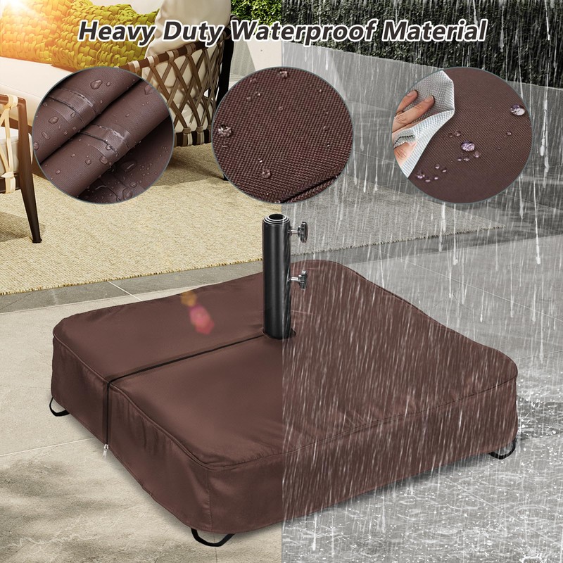 Rileytee Patio Umbrella Base Cover,Outdoor Heavy Duty 600D Waterproof Anti-UV