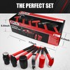 C&T 6-Piece Hammer Set, Fiberglass Handle & Mallet Set, Metal