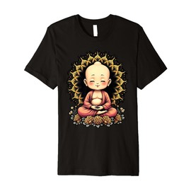 Cute Buddha Baby Meditating Peaceful Yoga Design Premium T-Shirt