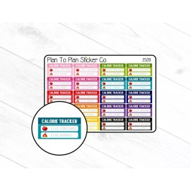 Homemade 2528~~Daily Calorie Tracker Planner Stickers.