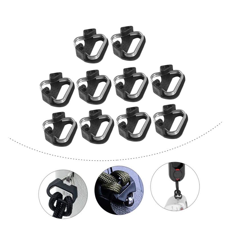 FELTECHELECTR 10pcs Camera Split Strap Hooks Triangle Split Rings for