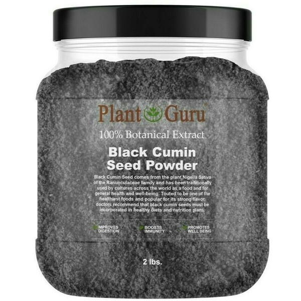 Ground Black Cumin Seed Powder 2 lbs. Jar Bulk NIGELLA SATIVA  Comino Negro