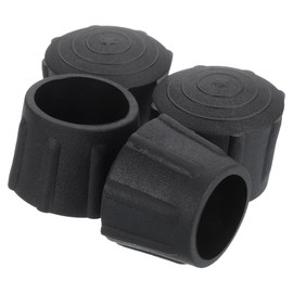 uxcell 4Pcs Chair Leg Tips Caps, 1-3/8" PVC Non-Slip Feet End Caps Cover, Round Chair Leg Floor Protectors for Furniture, Black