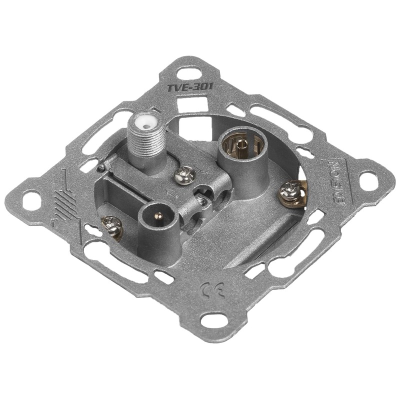 EDISION Antenna socket satellite universal TVE-301, terminal socket flush-mounted TV-R-SAT