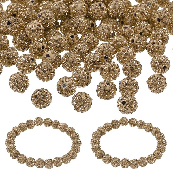 PATIKIL 10mm Rhinestone Beads, 150pcs Clay Rhinestone Beads Disco Ball
