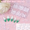 4 Boxes 3D Bow & Flower Nail Charms and Gems,