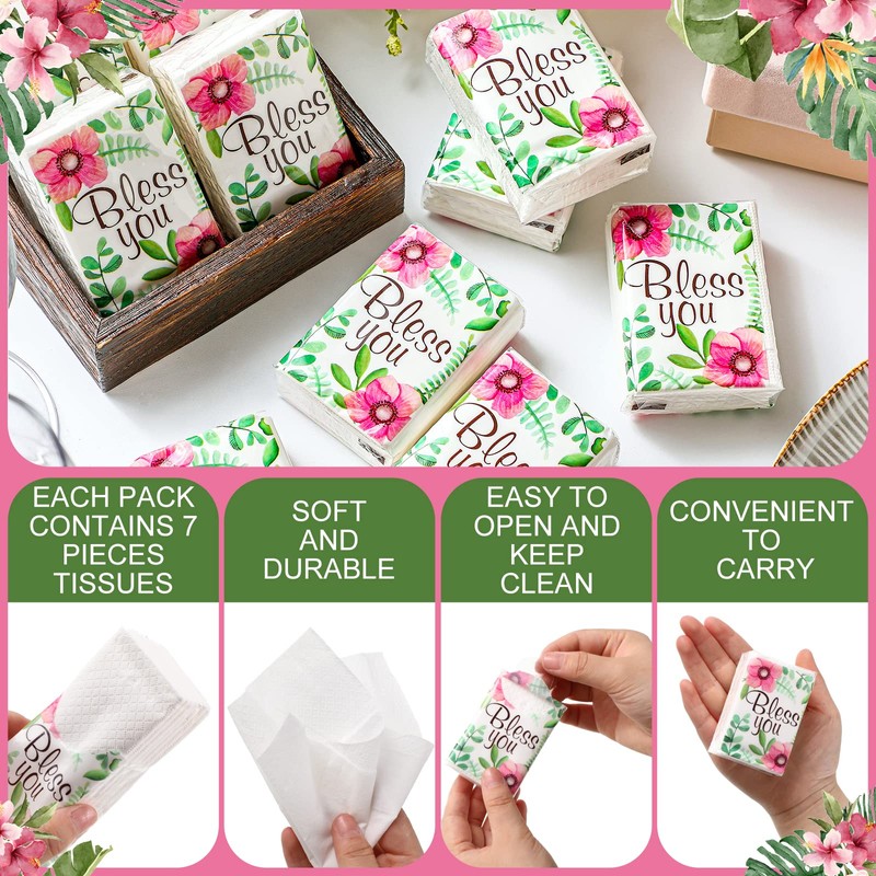 Colarr 120 Pack Travel Size Tissue Packs Bulk 3 Ply