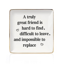 Friend Gifts for Women Valentines Day Gifts for Coworkers Her Unique Friendship Gifts Soul Sister Gift Jewelry Tray Trinket Dish Ring Holder Birthday Galentines Day Gifts for Sister In Law Bestie BFF