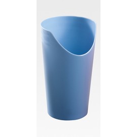 Nose Cut Out Cup - Adult Disability Drinking aid with Cut Out for Nose. (Pack of 1, Blue)