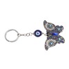 5Pcs Rhinestone Keychain Handcrafted Exquisite Beautiful Shiny Butterfly Shape Evil