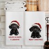 CUANFDDSF Christmas Black Labrador Retriever Kitchen Towels Set of 2,
