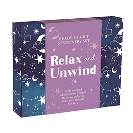 Relax and Unwind: Ready-to-Gift Stationery Set with Desk Notepad, Mindfulness Journal, De-Stress Coloring, Self-Care Calendar, and Stickers