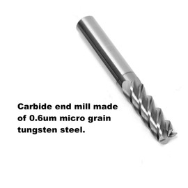 Ruimou 1Pcs Carbide End Mills High Speed Cutter 4 Flute (D 10mm x L 75mm) for Cutting High Hardness 58HRC, CNC Milling Hardened Metals