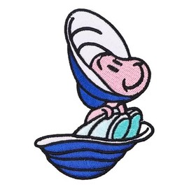Alice Wonderland Baby Clam 3.62 Inches Tall Embroidered Patch