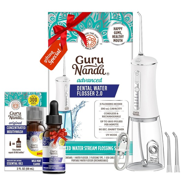GuruNanda GuruNanda Advanced Water Flosser 2.0 with UV Mode &