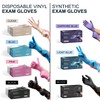 FifthPulse Disposable Vinyl Exam Gloves - Black - Box of