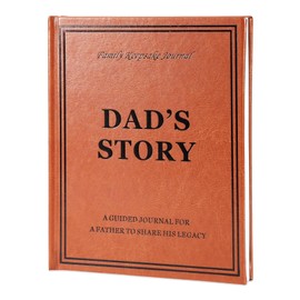 YOELOVE Dad's Story (Hardcover): A Leather Guided Journal for Dad to Share His Life and Memories, Christmas Gifts for Dad Birthday Father's Day from Daughter Son