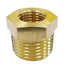 Midanya 1/4-Inch Female Pipe x 3/8-Inch Male Brass Pipe Fitting Reducer Adapter Air Hose Adapter Metal Pipe Adapter, 2 Pieces (1 Pair)