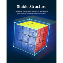 Magic Cube, MoYu Meilong M 3 x 3 Speed Cube, Magnetic Speed Cube, Puzzle Throws, Brain Sports Tasks, Suitable for Rubik's Cube Enthusiasts