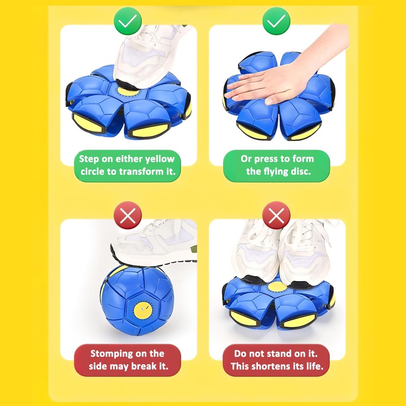 SAVTON Magic Ball, Football Shaped Magic Bouncing Ball,Interactive Pop-Up Transform,