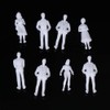 NUOBESTY 50pcs Model Trains Architectural 1: 300 Scale Unpainted Figures