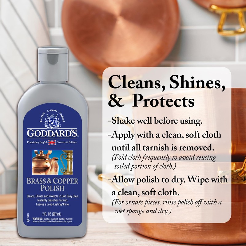 Goddard's Copper & Brass Polish, Copper Cleaner & Brass Cleaner