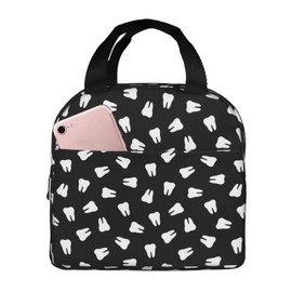 AKEOPIST Dentist Lunch Box Dental Hygienist Lunch Bag Cute Tote Bag Insulated Lunch Bags for Women Men Work Camping Travel