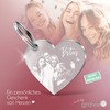 Chrisck Design Heart-Shaped Acrylic Keyring, Partner Love Gift, Mother's Day