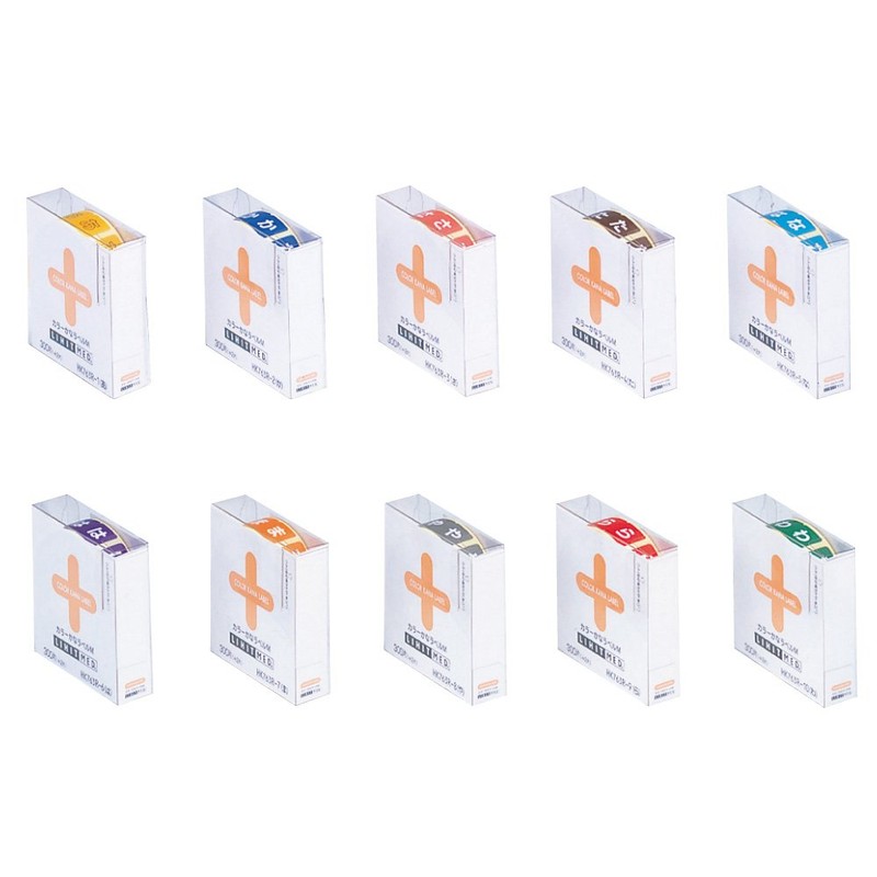 Lihit Lab HK763R-1 Color Kana Label M, 300 Pieces