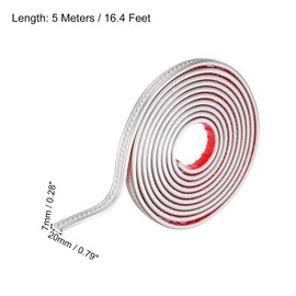 MECCANIXITY Flexible Wall Molding Trim, Self Adhesive Peel and Stick Panel Moulding Trim for Mirror Frame Wall Corner, 0.8" x 16.4ft, Silver