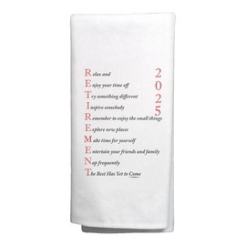 Happy Retirement Party Supplies 2025 Retirement Poem 6 Pack Kitchen Tea Towels White