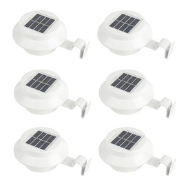 iSunMoon 6 Pack Outdoor Solar Powered LED Gutter Light Fence Roof Gutter Garden