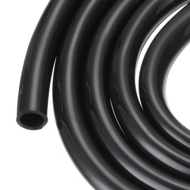 Rebower 1/2" x 5/8" Black Plastic PVC Tubing 10ft Flexible Vinyl Tube, [for Garden Irrigation, Water Hose, Fish Tank, Aquarium] - 12.7mm x 15.9mm