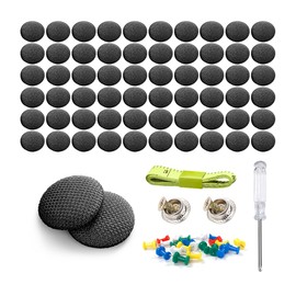 BESULEN 60 Pcs Car Roof Headliner Repair Kit, Grid Cloth Repair Button with Installation Tool, Auto Roof Snap Rivets Retainer for Interior Ceiling Cloth Fixing Repair Buckle (Black)