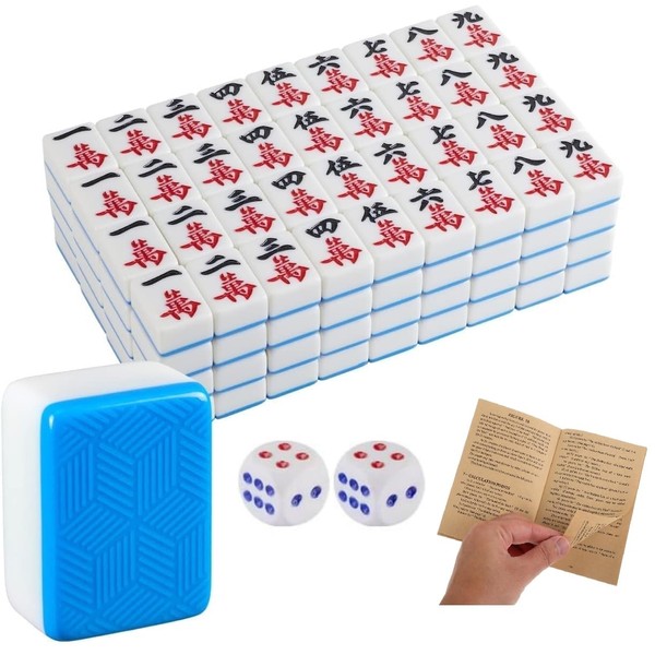 EatingBiting Large Size Chinese Mahjong Set 1.6 inches Board Game