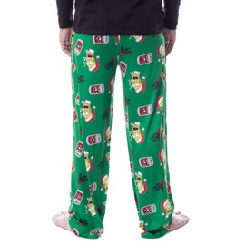 The Simpsons Mens' Christmas Homer Duff Beer and Holly Sleep Pajama Pants (XX-Large) Green