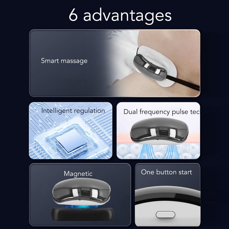 Smart Throat Snoring Device with Magnetic Patch Pulse Massage Relieve