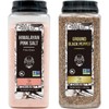 Soeos Himalayan Pink Salt Fine 39 oz + Ground Black