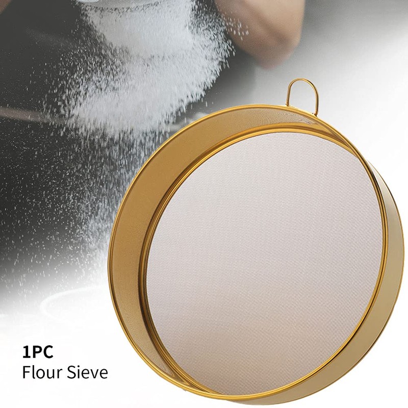 DASNTERED Flour Sieve, Sieve Fine Mesh Kitchen Home Stainless Steel