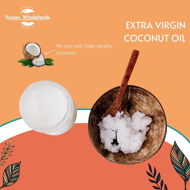 Pure Organic Extra Virgin Coconut Oil 500g - Ideal for
