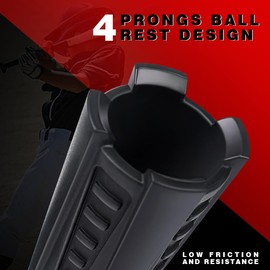 GEAVOUED 4-Prongs Ball Rest Batting Tee for Baseball and Softball， 23" to 44" Adjustable Baseball Tees for Hitting，Heave Duty Base Baseball Tee （No Included The Baseball）