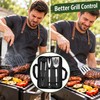 3-Piece Stainless Steel BBQ Grill Tool Set for Outdoor Cooking