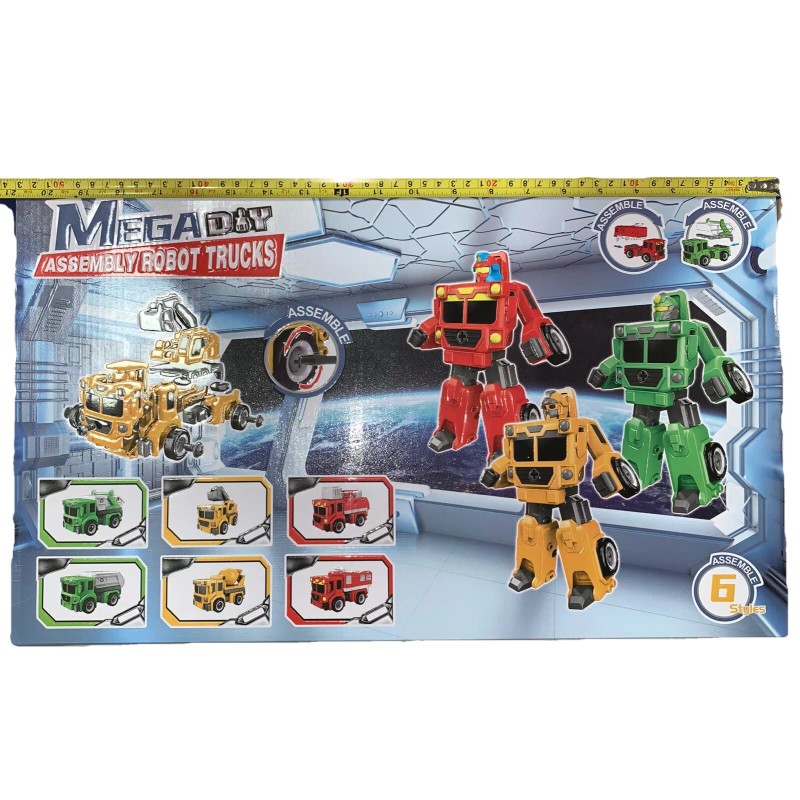 Robot Mega DIY Assembly Robot Trucks 3 Set 6 Styles