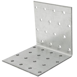 Heavy Duty 2mm Galvanised Steel Angle Bracket - Metal Corner Braces for Joining, Bracing, and Reinforcing Pack of: 2 Size: 40x40x40x2mm