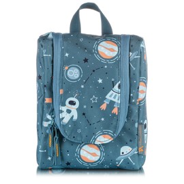 TA Trend Atelier Children's Toiletry Bag - Sustainable - Recycled Polyester - Children's Wash Bag for Hanging, Space, Sustainable children's toiletry bag