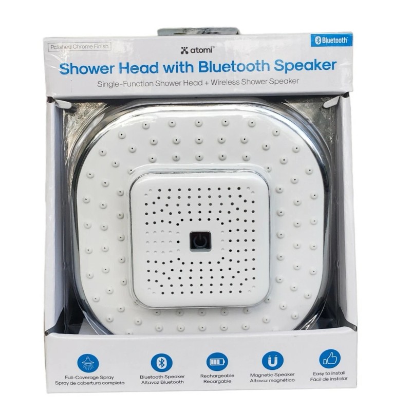 Atomi - Shower Head with Bluetooth Speaker- Wireless-Detac