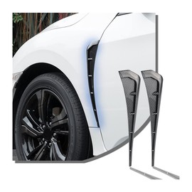 Adunsiaoto Pack of 2 Car Air Intake Stickers, Shark Gills Side Fender, Car Air Intakes Outdoor Decorative, Car Side Door Ventilation Slits Decoration (Carbon Fibre)