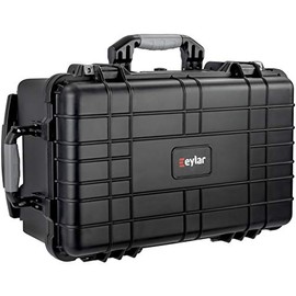 Eylar 22" Carry-On Travel Roller Gear, Camera, Tools, Equipment Hard Case Waterproof w/ Foam Black