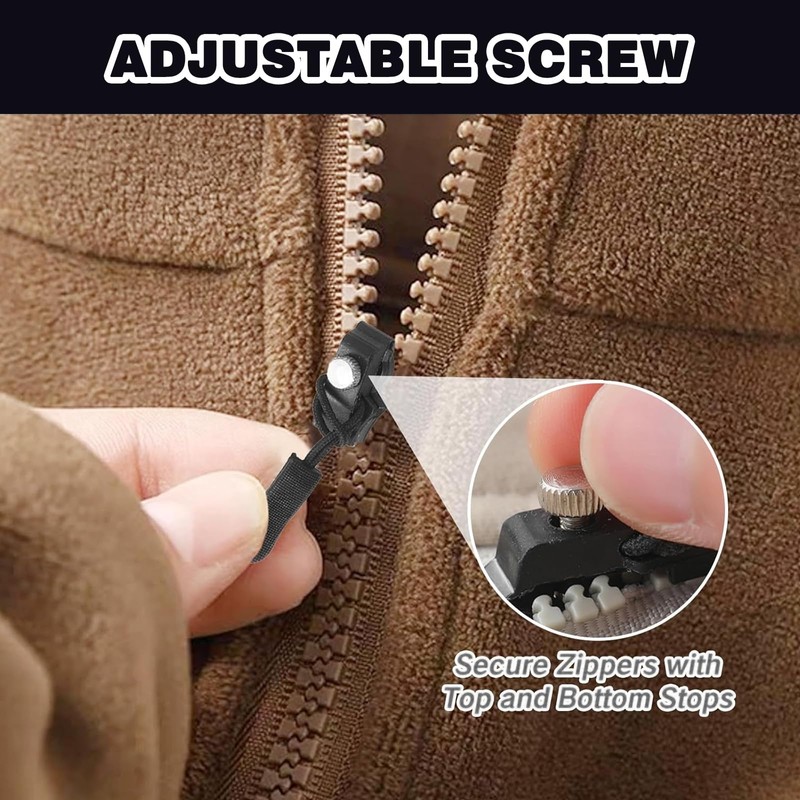 NICECONE 15 Pcs Zipper Repair Kit, 3 Sizes Instant Quick